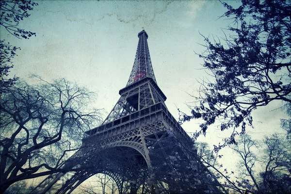 Πύργος του Άιφελ - vintage φωτογραφία — Φωτογραφία Αρχείου