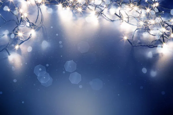 Magia Cálidas Luces Navidad Fondo — Foto de Stock