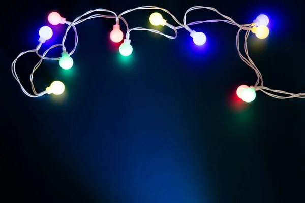 Jiskřivé Barevné Vánoční Světla Pozadí — Stock fotografie