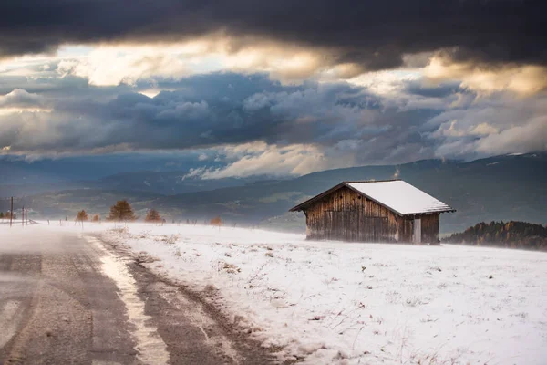 겨울에 이탈리아 미산에 마법같은 광경의 — 스톡 사진