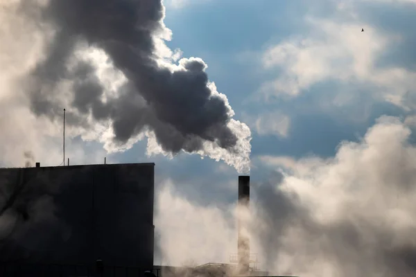 Загрязнение Воздуха Труб Электростанций — стоковое фото