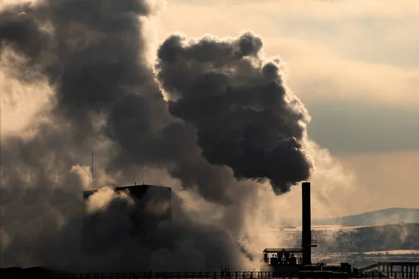 Загрязнение Воздуха Труб Электростанций — стоковое фото