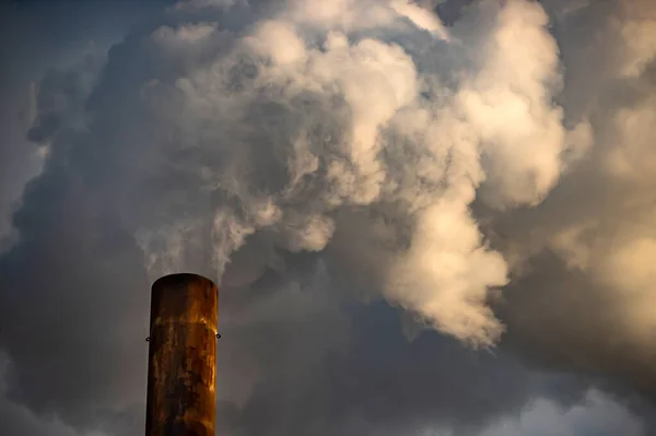 Contaminación Atmosférica Las Chimeneas —  Fotos de Stock