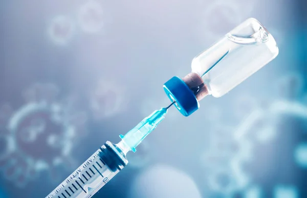 Vaccine Injektionssprøjte Til Forebyggelse Immunisering Behandling Coronavirusinfektion Covid Ncov 2019 - Stock-foto