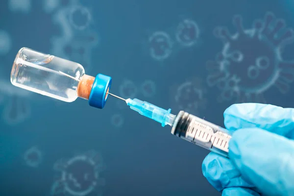 Vaccine Injektionssprøjte Til Forebyggelse Immunisering Behandling Coronavirusinfektion Covid Ncov 2019 - Stock-foto