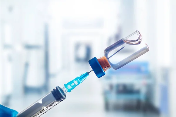 Vaccine Injektionssprøjte Til Forebyggelse Immunisering Behandling Coronavirusinfektion Covid Ncov 2019 - Stock-foto