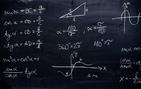 Karatahta bilimsel formüller ve matematik hesaplamalarıyla kazınmış. Bilim ve eğitim geçmişi.