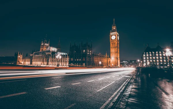 Big Ben Westminster Bridge Con Tráfico Hora Punta Londres Reino — Foto de Stock