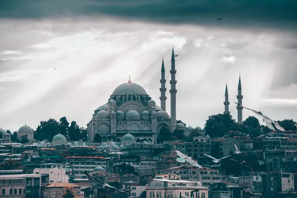 İstanbul şehir manzarası Süleyman Camii, Türkiye