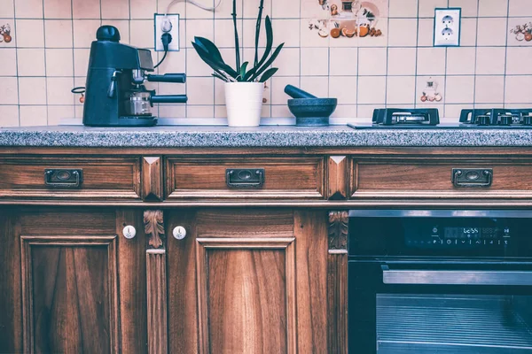 Rustik Mutfak Içi Yakın Çekim Fotoğraf — Stok fotoğraf