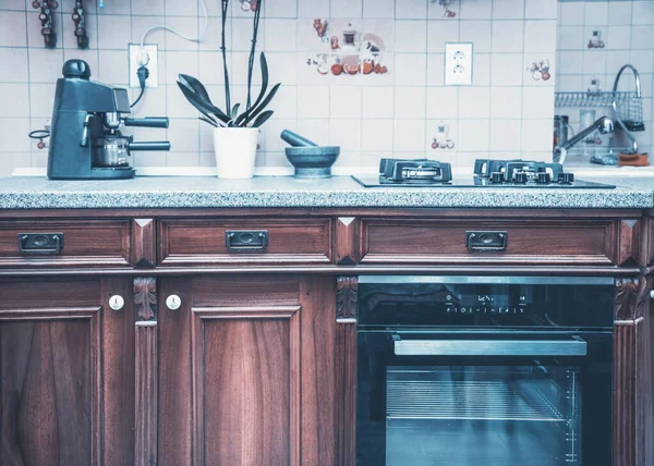 Rustik Mutfak Içi Yakın Çekim Fotoğraf — Stok fotoğraf