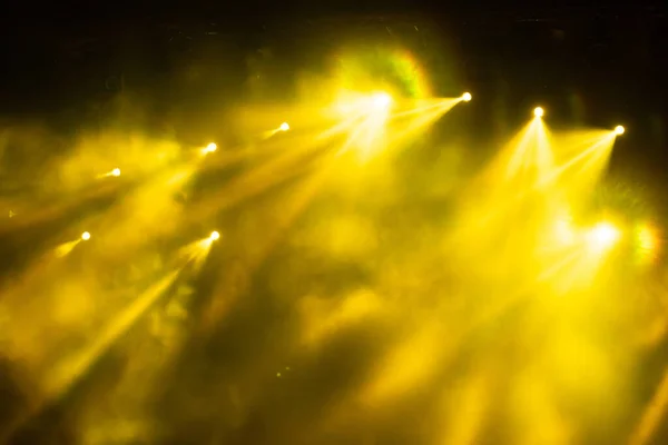 Stage Light Colored Spotlights Smoke Concert Theatre Scene — Stock Photo, Image