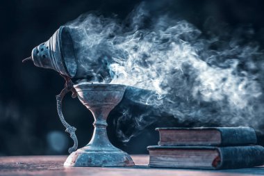 Müslüman kutsal ayı Ramazan Kareem 'e kutsal kitap ve sansürle kutlama kartı..