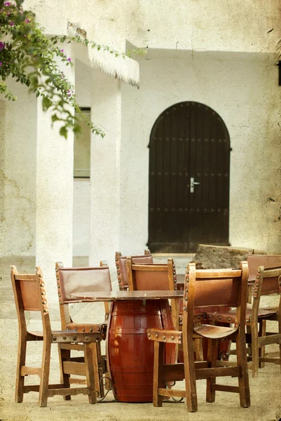 Conjunto de mesas y sillas de comedor — Foto de Stock