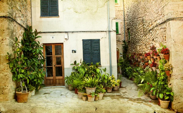 Casa na aldeia Valldemossa em Maiorca, Espanha — Fotografia de Stock