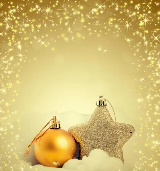 Globe and star, Christmas tree decorations — Stock Photo, Image