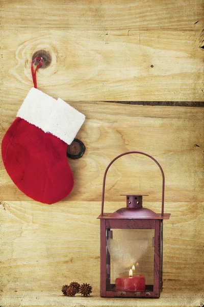 Boże Narodzenie decorationson drewniane tła — Zdjęcie stockowe