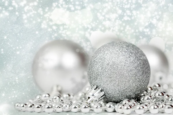 Decoración de Navidad plata — Foto de Stock