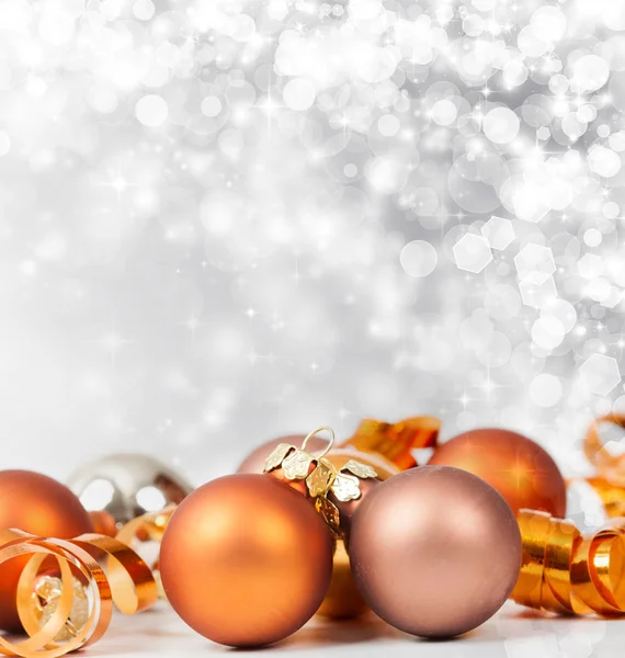 Jul bakgrund med jul bollar — Stockfoto