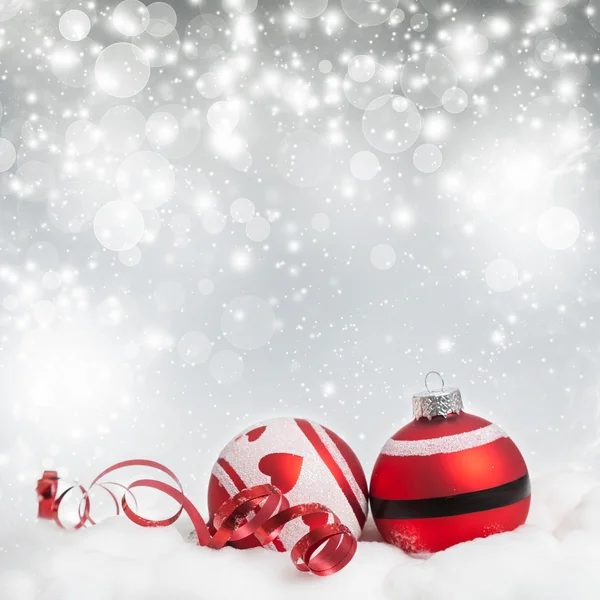 Noel arka plan kırmızı baubles ile