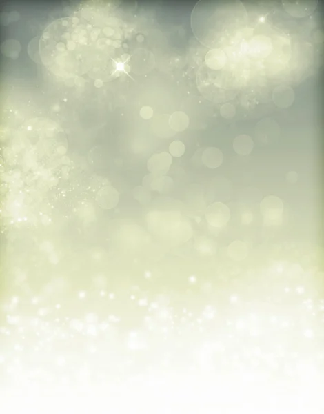 Abstracte zilveren Kerstmis achtergrond met witte sneeuwvlokken — Stockfoto
