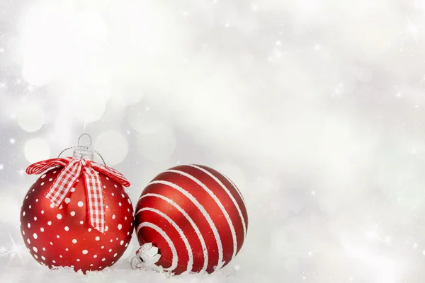 Bolas de Natal vermelho — Fotografia de Stock