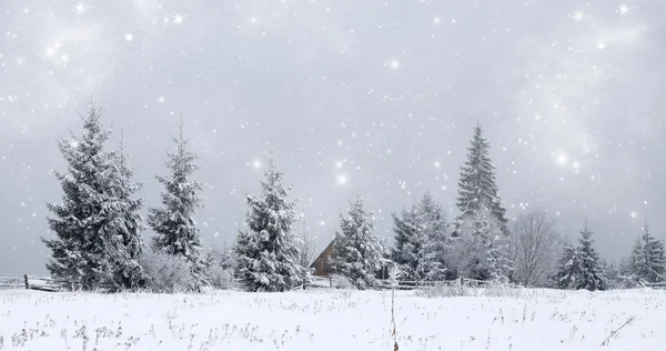 Fantástico paisaje de invierno —  Fotos de Stock