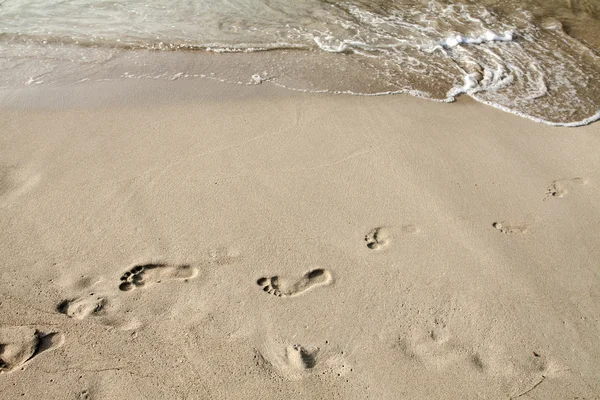 Кроки в піску — стокове фото