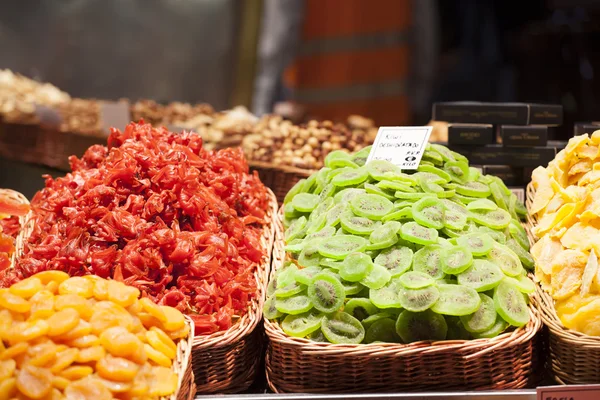 Vários doces de geleia no mercado — Fotografia de Stock