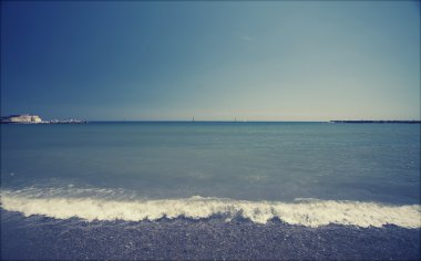 Retro deniz manzarası arka plan