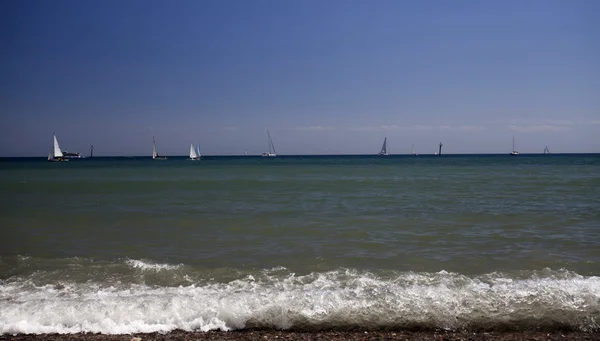 Tranquillo paesaggio marino sfondo — Foto Stock