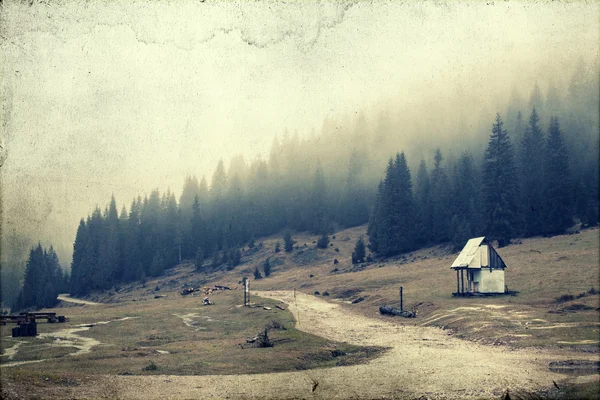 Vintage foto de outono paisagem rural — Fotografia de Stock