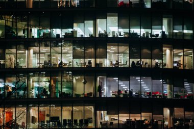 modern ofis cephe geceleri Binası