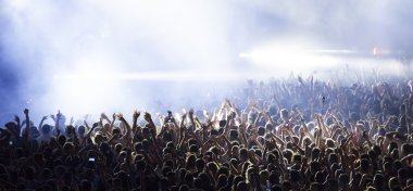 Crowd at concert clipart