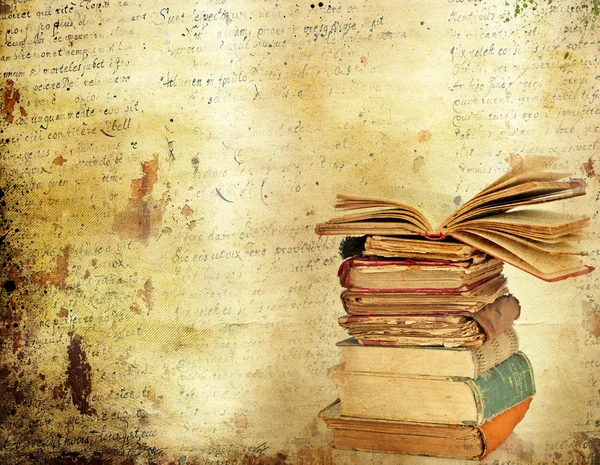 Vintage background with old books — Stock Photo, Image