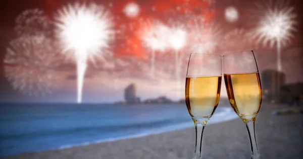 Capodanno in città, in spiaggia — Foto Stock