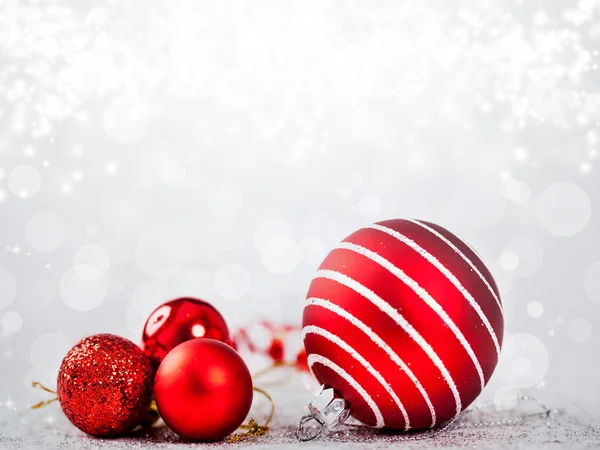 Christmas decorations against holiday background — Stock Photo, Image