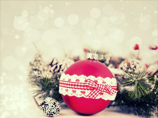 Christmas background with Christmas ornaments — Stock Photo, Image