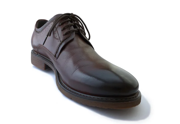 Kožená obuv na bílém pozadí — Stock fotografie