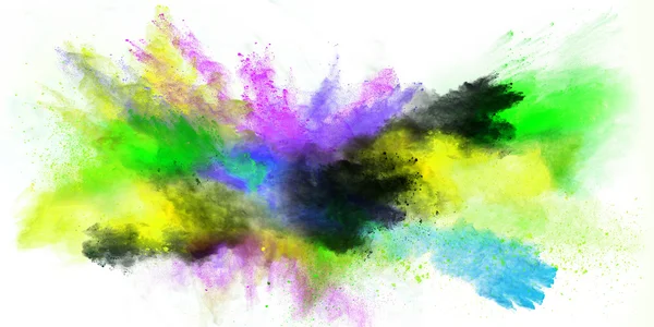 Launched colorful powder. — Stock Photo, Image