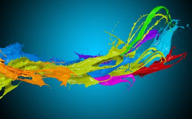 Şerit şeklinde renkli sıçraması