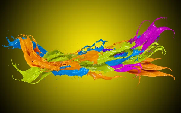 Éclaboussures colorées en forme de bande — Photo