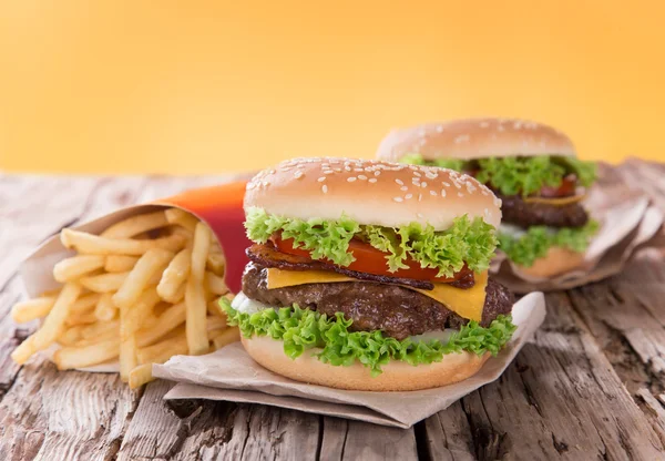 Крупним планом домашні гамбургери — стокове фото