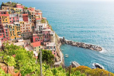 Cinque Terre Sahili Manarola Köyü.