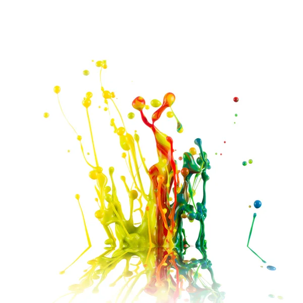 Kolorowe farby rozpryskiwania — Zdjęcie stockowe