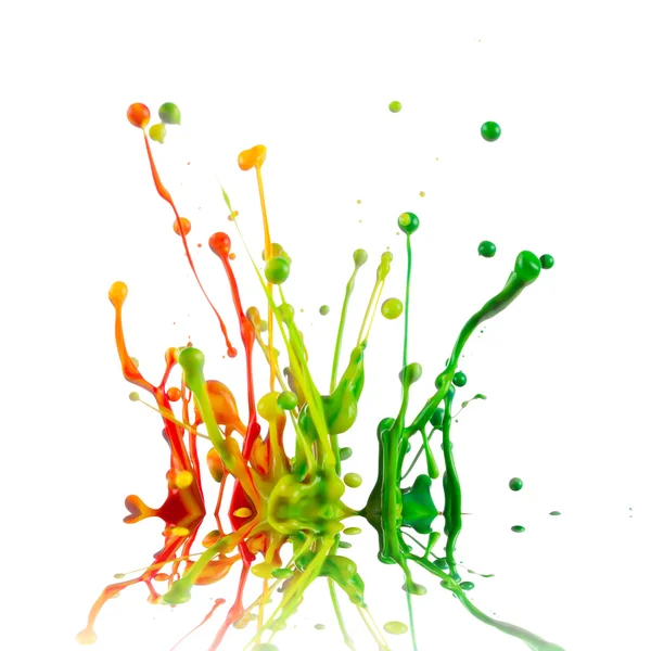 Colorful paint splashing — Stock Photo, Image