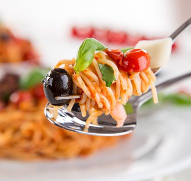 ayrıntı domates soslu spagetti.