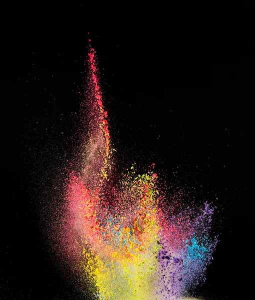 Renkli toz patlama hareket dondurmak.