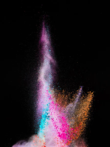 Congelar el movimiento de la explosión de polvo de color . — Foto de Stock