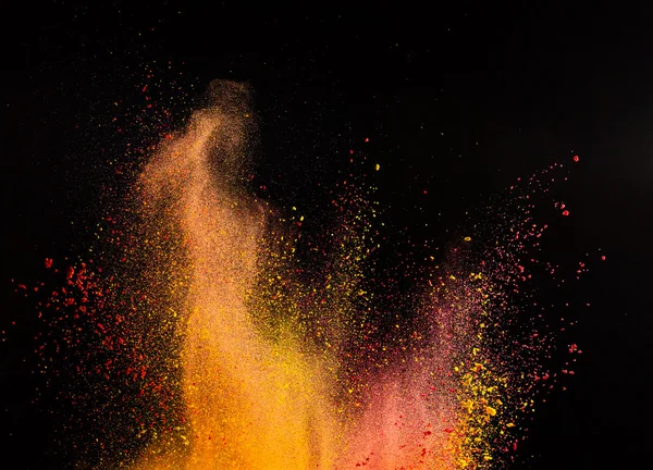 Jäädyttää liikkeen värillinen pöly räjähdys . — kuvapankkivalokuva